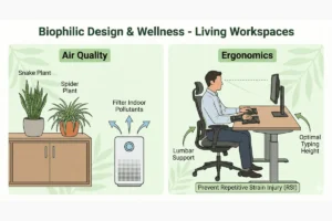 office interior biophilic design and wellness