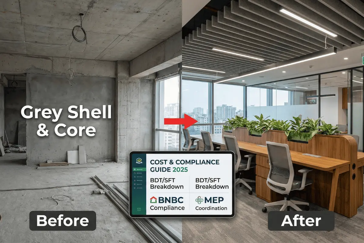 office interior fit-out to completion