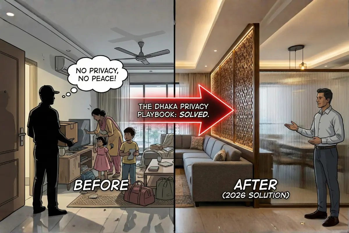 Drawing room interior design privacy layout playbook